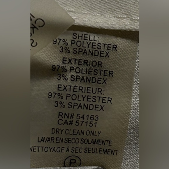 Calvin Klein Tunic Blouse Vintage Y2K Cream & Black Long Sleeve Women's Size SP - Picture 12 of 12